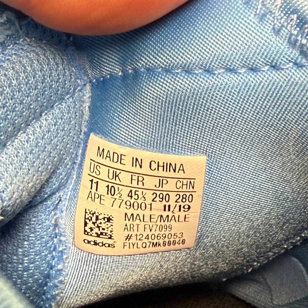Adidas Crazy BYW X 2.0 Carolina‎ Blue Men's Size 11 FV7099 Basketball Shoes